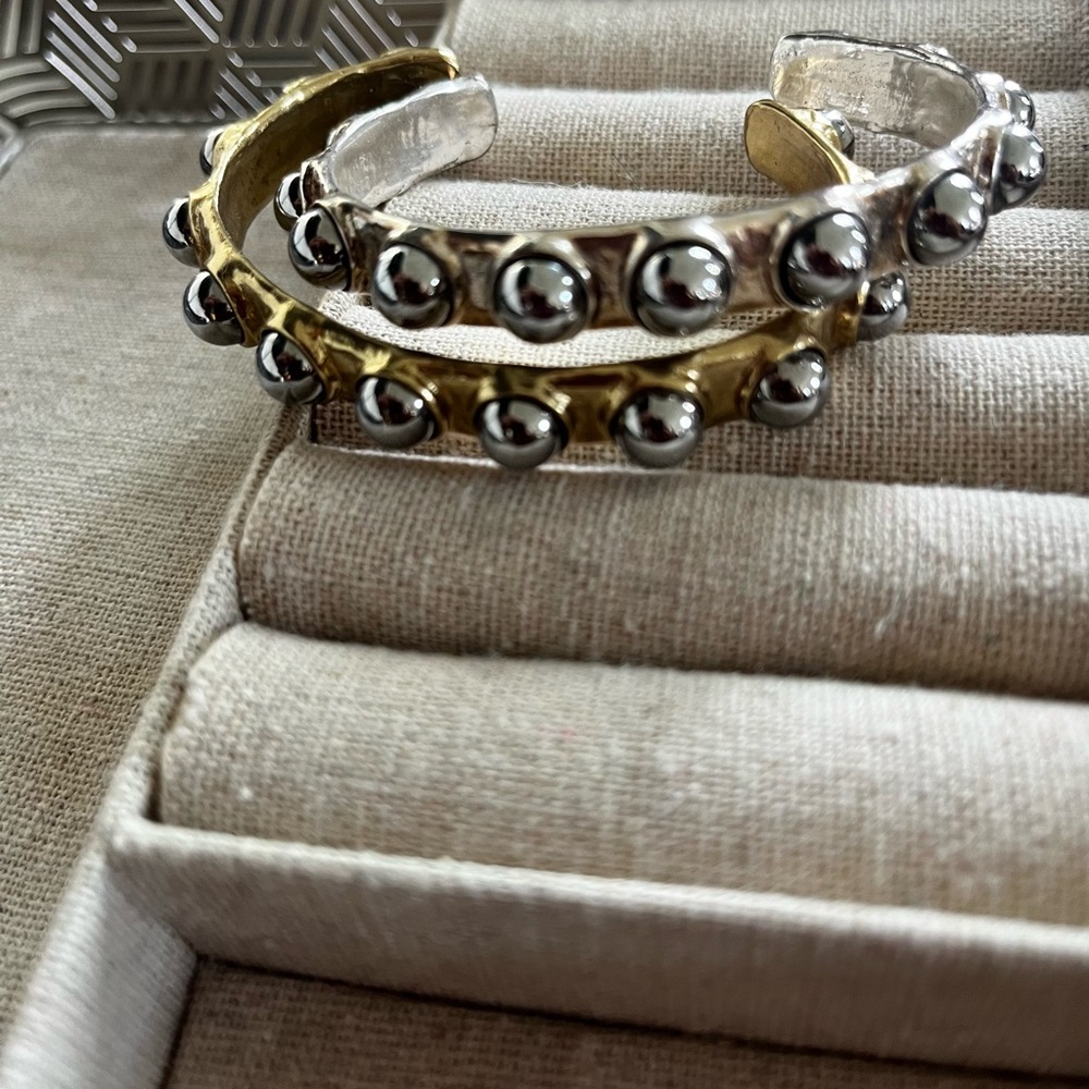 Two Sara Blaine Platinum Pearl Bracelets